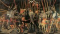 Micheletto da Cotignaola participa en la batalla del Renacimiento temprano Paolo Uccello